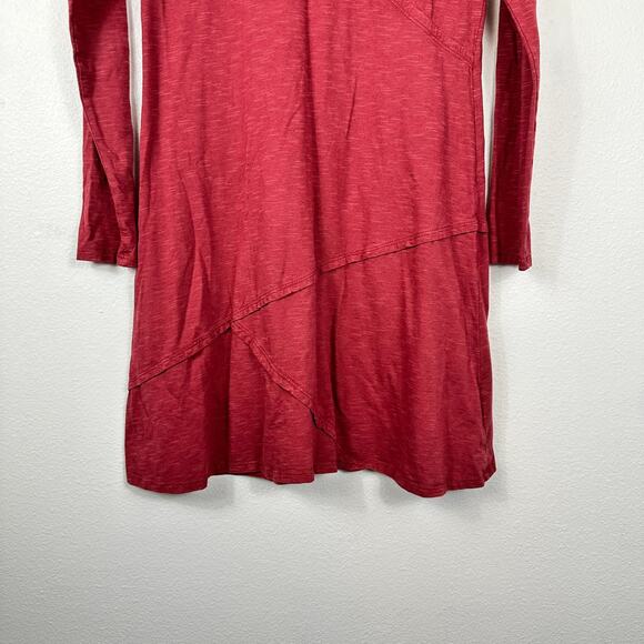 Horny Toad Long Sleeve Dress Red Surplice Neckline Small - Picture 4 of 9
